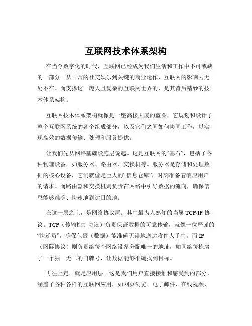 互联网技术体系架构
