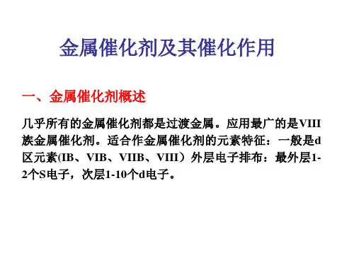 第二部分 多相催化基础-金属催化剂及其催化过程