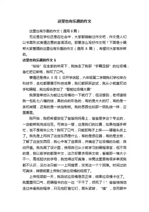 这里也有乐趣的作文