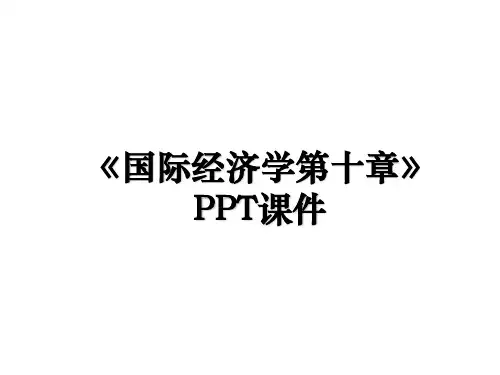 《国际经济学第十章》PPT课件复习进程