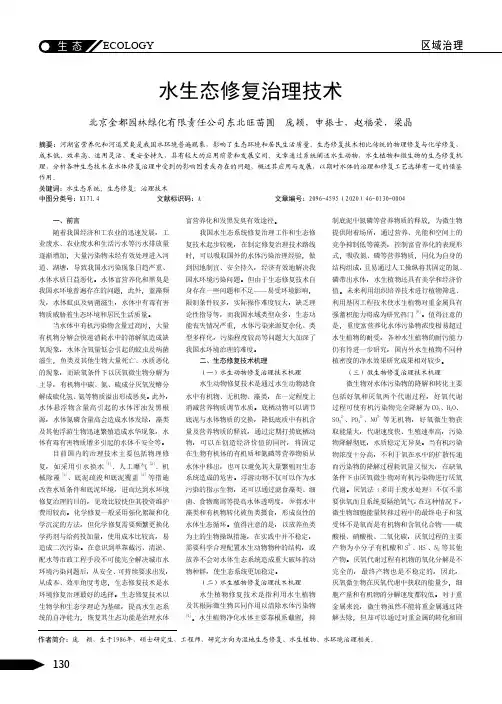 水生态修复治理技术
