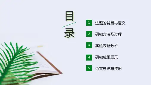 极简小清新毕业答辩开题报告PPT模板