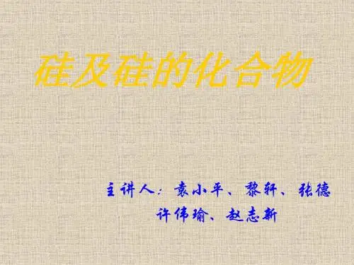 硅及硅的化合物