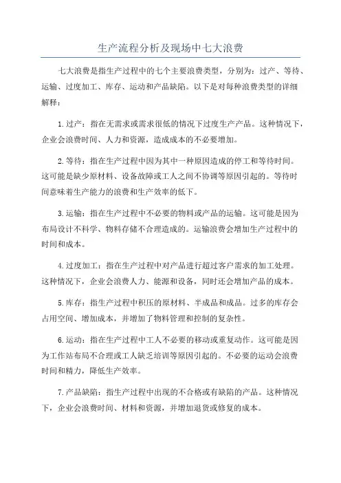 生产流程分析及现场中七大浪费