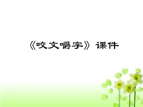 高中语文咬文嚼字课件PPT