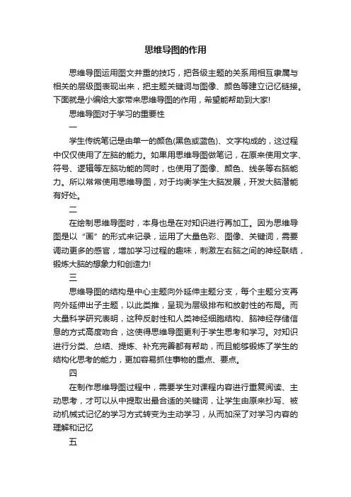 思维导图的作用