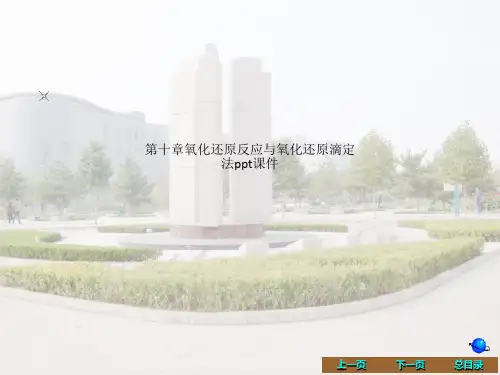 第十章氧化还原反应与氧化还原滴定法ppt课件