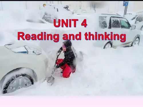 Unit 4 Reading and Thinking-高一英语课件(人教版必修第一册)