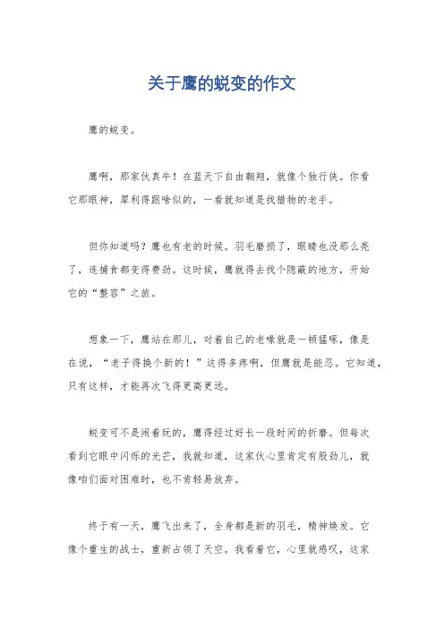 关于鹰的蜕变的作文
