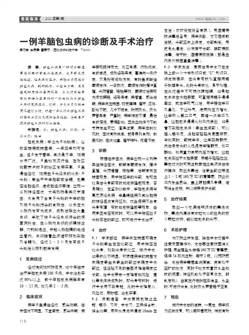 一例羊脑包虫病的诊断及手术治疗