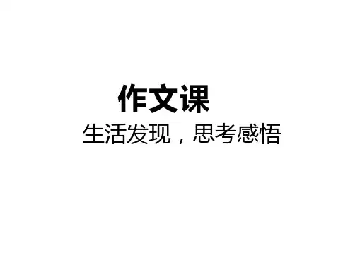 小学四年级作文写作指导生活感悟