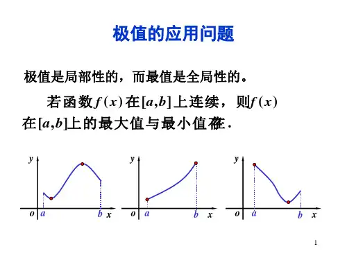 极值的应用问题