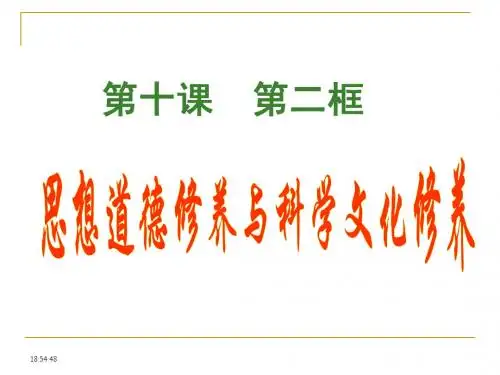 10.2思想道德修养与科学文化修养ppt