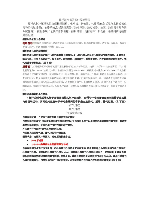 螺杆制冷机的部件及流程图