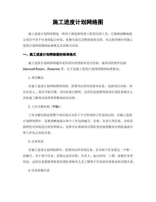 施工进度计划网络图