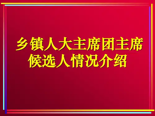 乡镇人大主席团主席、乡镇长和副乡镇长情况介绍
