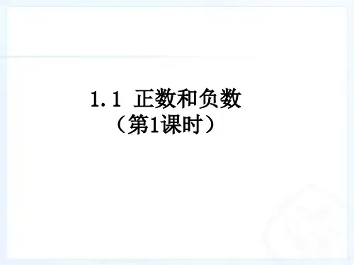 正数、负数以及0的意义 (2)