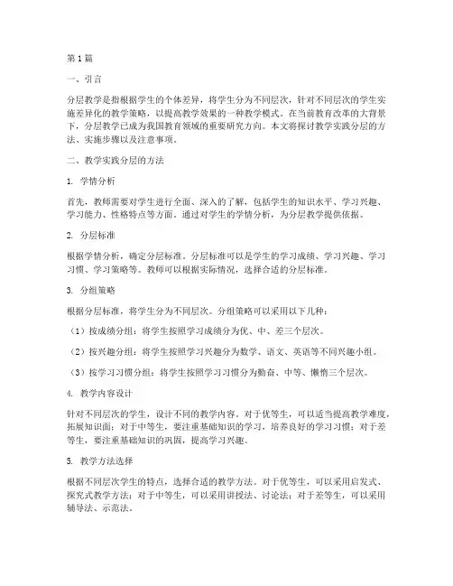 教学实践分层(3篇)