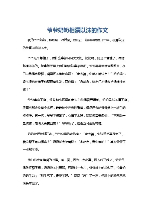 爷爷奶奶相濡以沫的作文