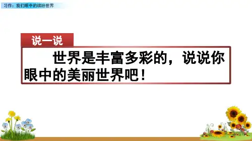 2023年秋部编人教版三年级语文上册《习作：我们眼中的缤纷世界》课件