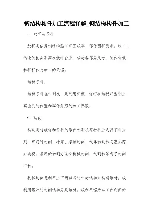 钢结构构件加工流程详解_钢结构构件加工