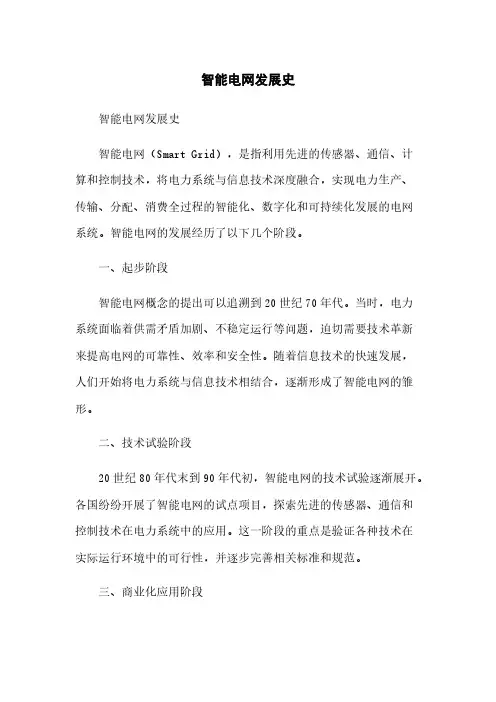 智能电网发展史