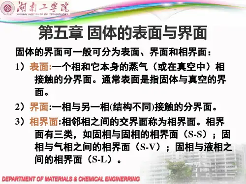 第五章表面与界面第一讲