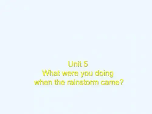 初中英语人教版八年级下册Unit 5 What were you doing