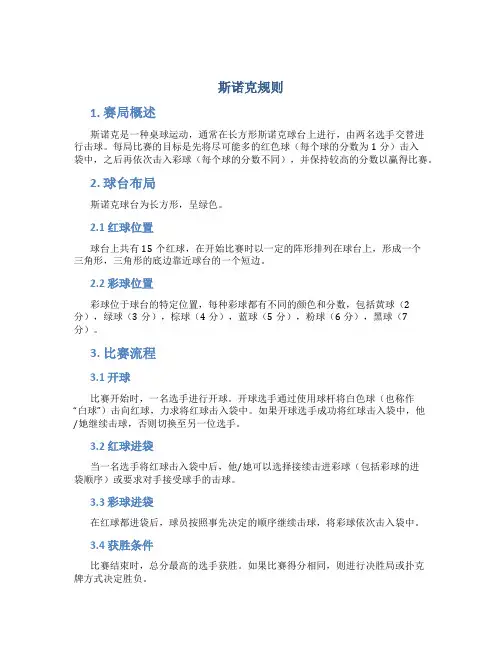 斯诺克规则