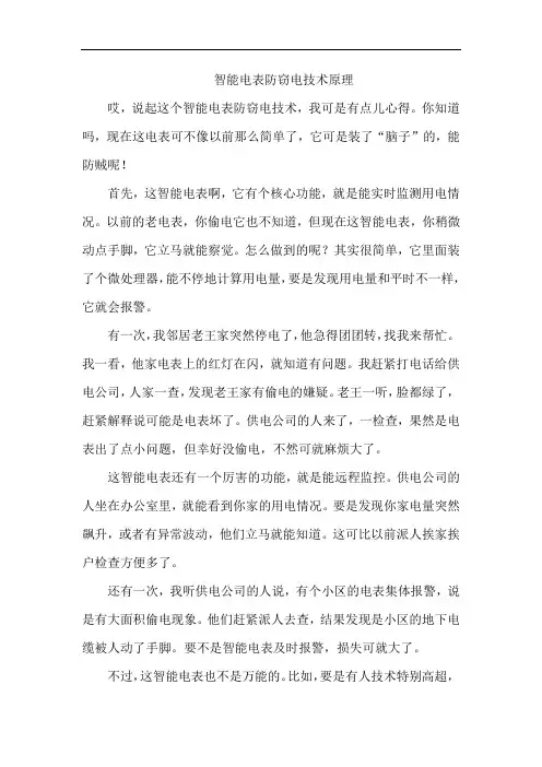 智能电表防窃电技术原理