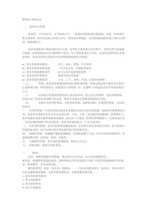 平面构成骨骼渐变重复发射