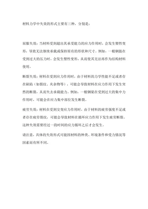 材料力学中失效的形式