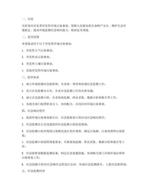 应急预案__环境监测