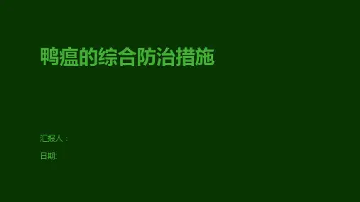 鸭瘟的综合防治措施