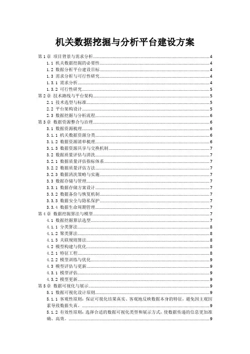 机关数据挖掘与分析平台建设方案