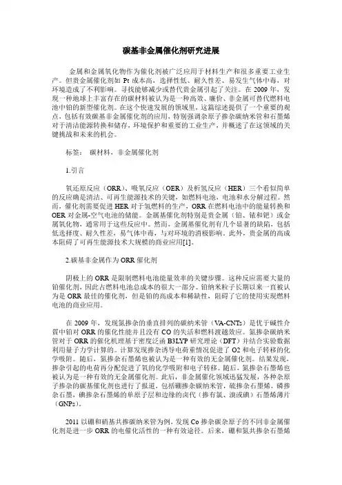 碳基非金属催化剂研究进展