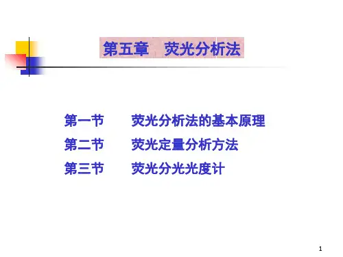 荧光光谱分析法ppt课件