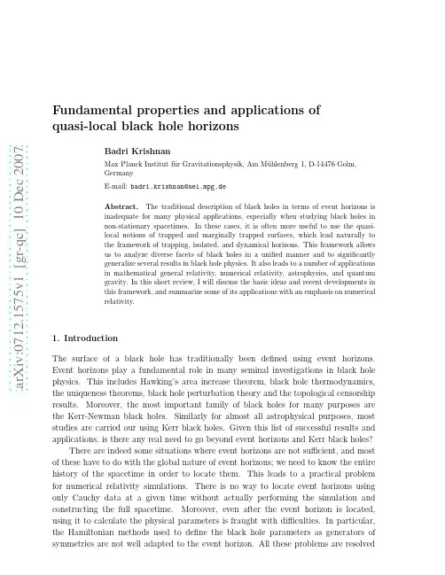 Fundamental properties and applications of quasi-local black hole horizons