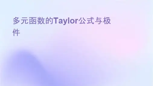 多元函数的Taylor公式与极值问题课件