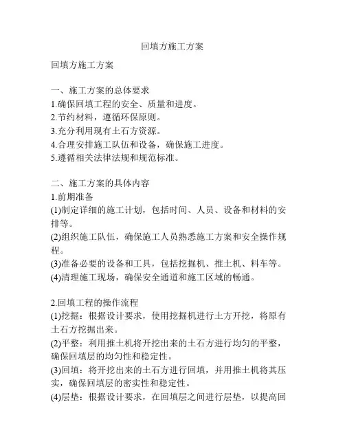 回填方施工方案
