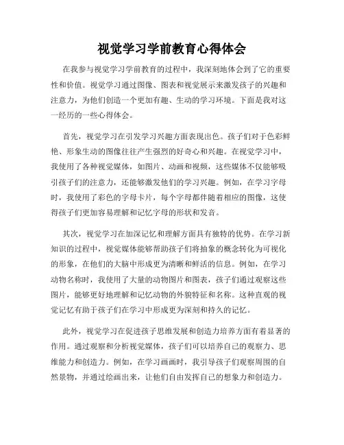 视觉学习学前教育心得体会