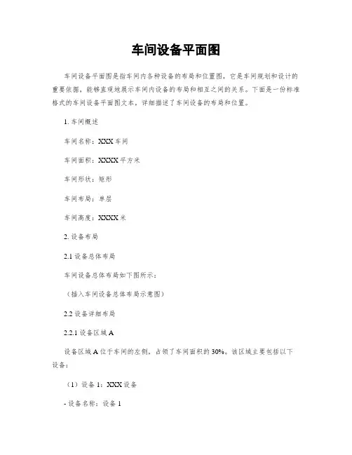 车间设备平面图