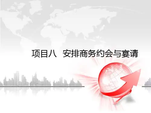 秘书理论与实务 第三版 项目八  安排商务约会与宴请