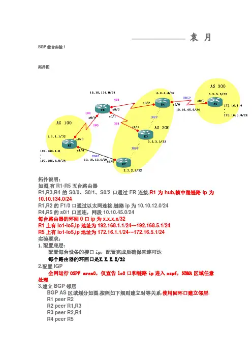 bgp综合实验总结
