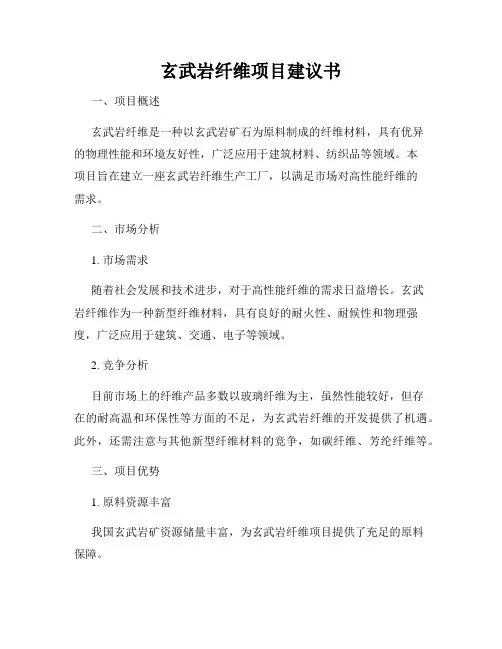 玄武岩纤维项目建议书
