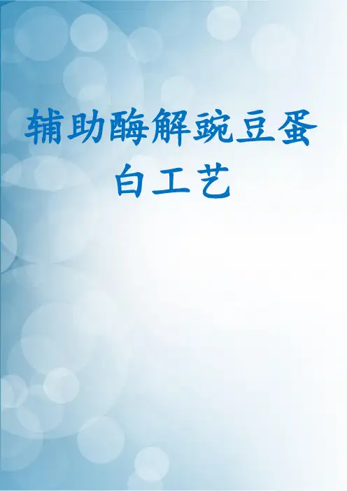 辅助酶解豌豆蛋白工艺