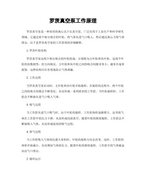 罗茨真空泵工作原理