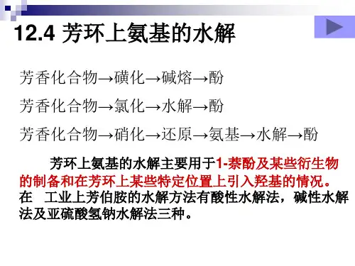 芳环上氨基的水解