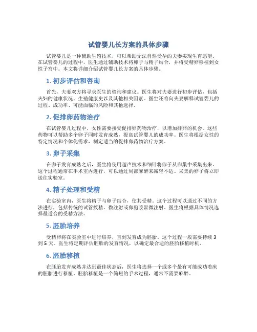 试管婴儿长方案的具体步骤