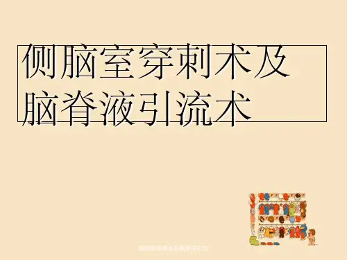 侧脑室穿刺术及脑脊液引流